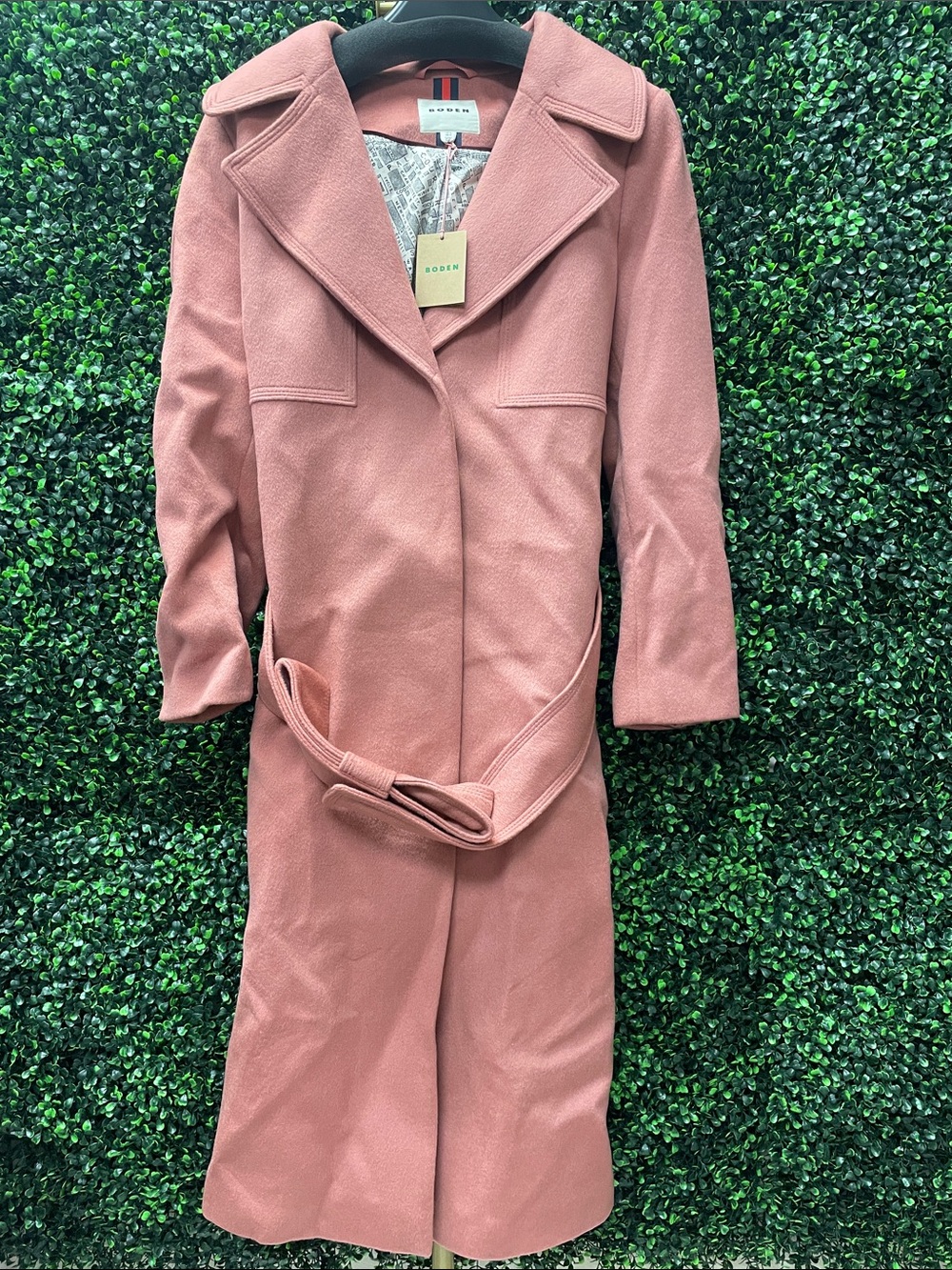 Boden Bow front coat - dusty pink- NWT - US14